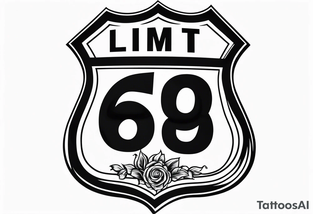 69 mph speed limit sign tattoo idea