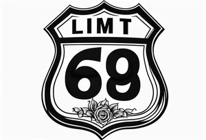 69 mph speed limit sign tattoo idea