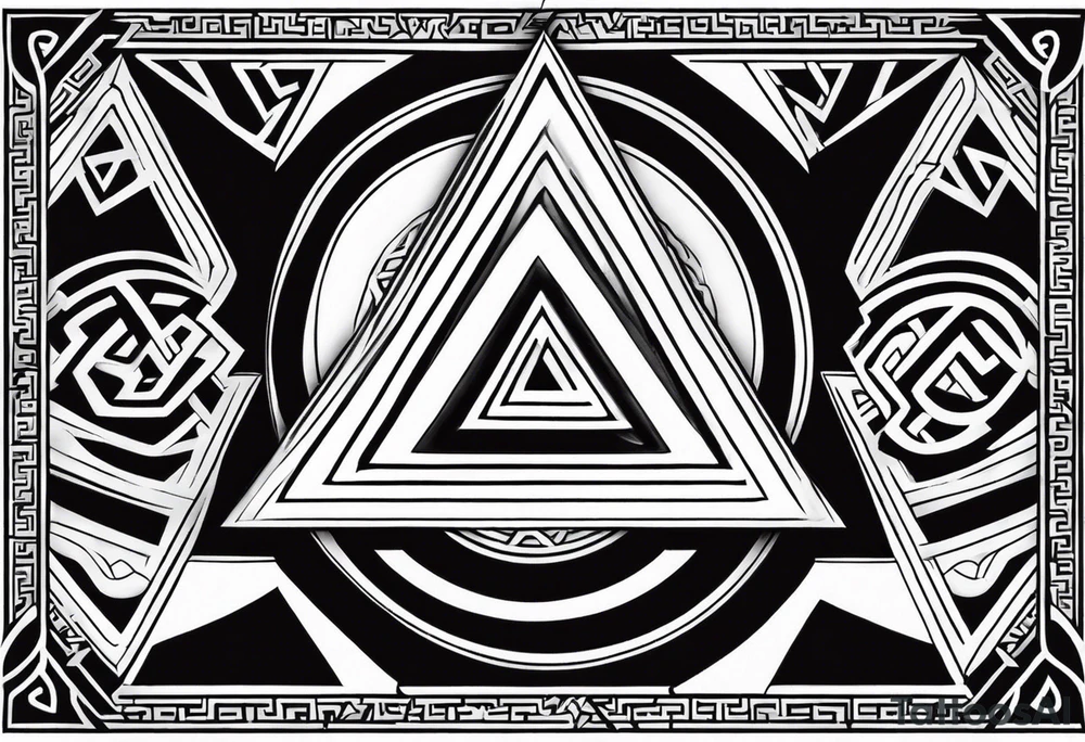 Valhalla sword shield valknut tattoo idea