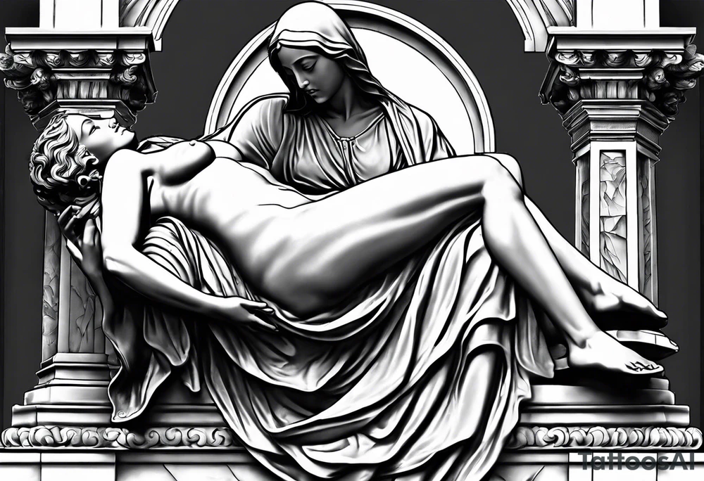 Pieta statue. tattoo idea