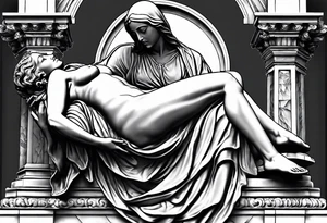 Pieta statue. tattoo idea