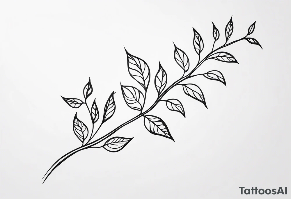 A vine stem wrapping around tattoo idea