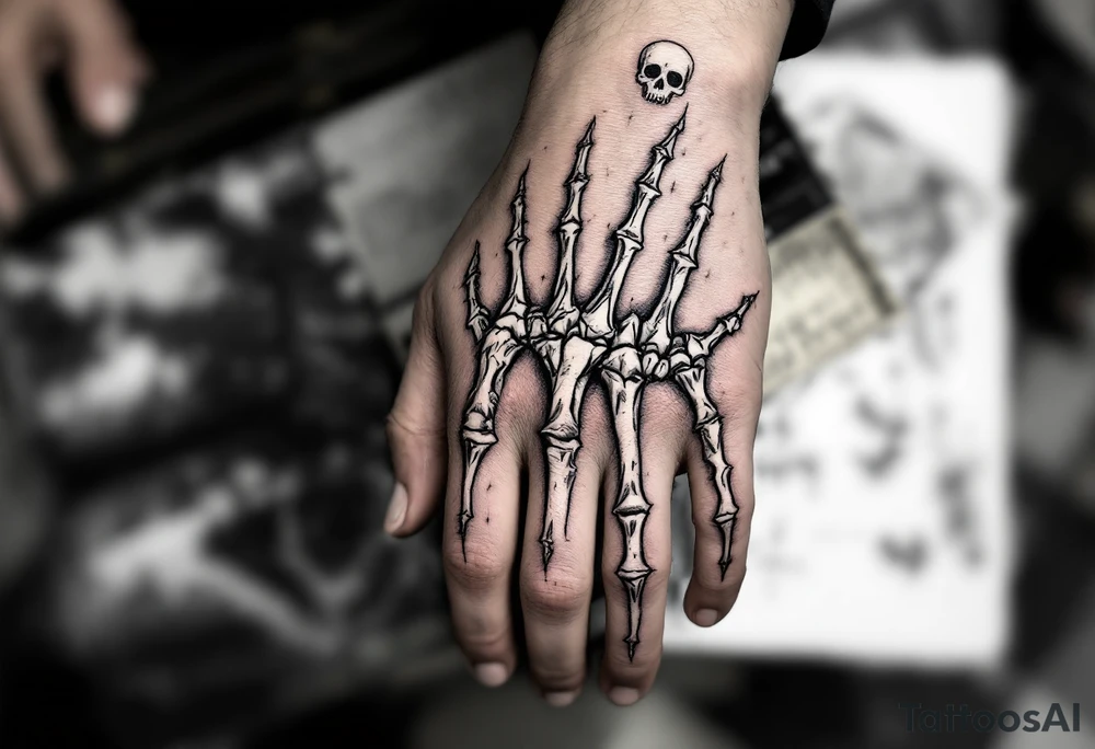 Skeleton hand tattoo tattoo idea