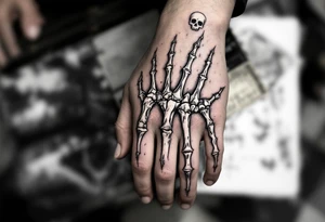 Skeleton hand tattoo tattoo idea