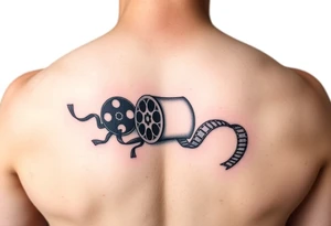 film reels cinematic  theatre screen tattoo idea