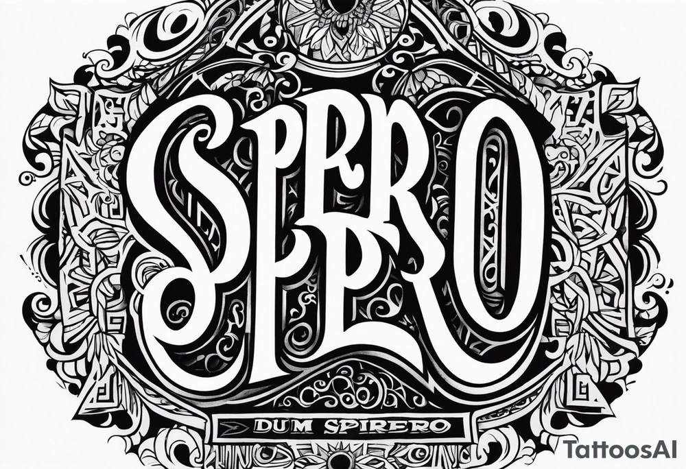 Dum spiro spero tattoo idea