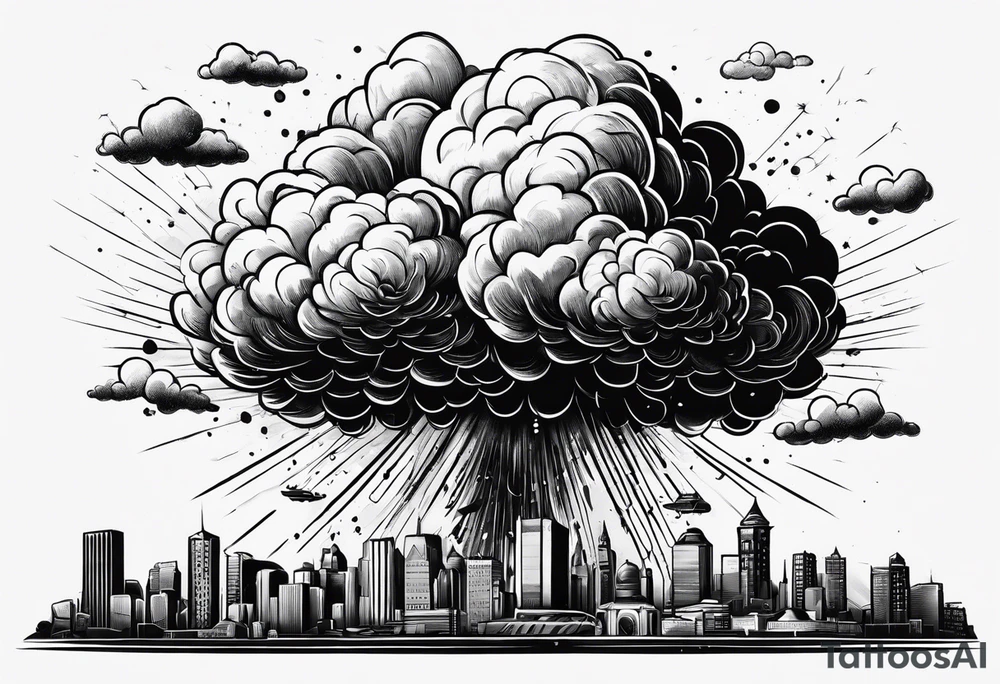 first atom bomb explosion tattoo idea