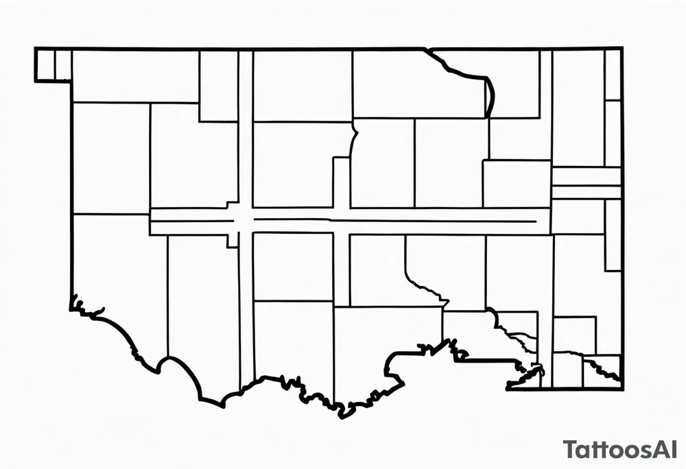 Simple oklahoma outline tattoo idea