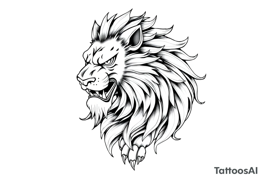 a majestic lion tattoo idea