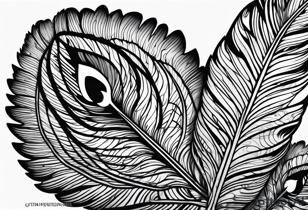 Wild turkey tail feather tattoo idea