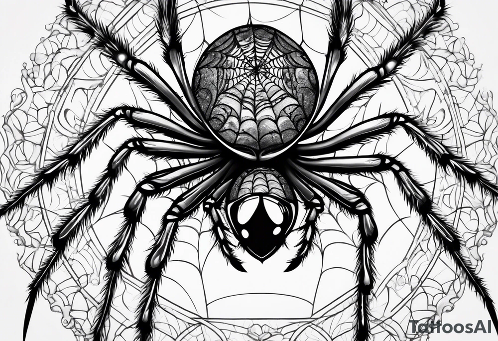 Spider, top view, eye for spider tattoo idea