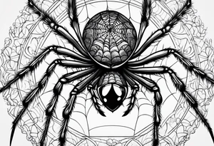 Spider, top view, eye for spider tattoo idea