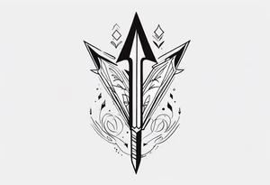 Simple Vertical Arrow tattoo idea