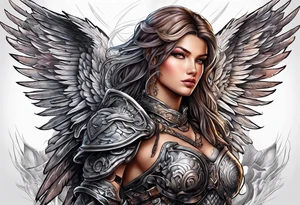 Warrior Angel tattoo idea