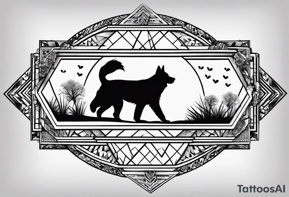 animals footprints tattoo idea