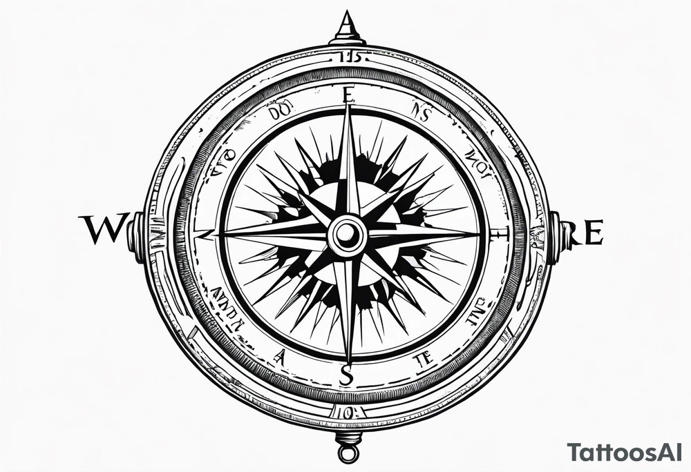 azores islands map compass on top compass tattoo idea