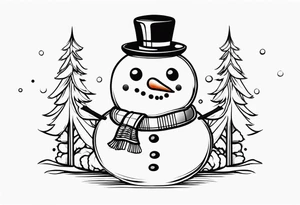 snowman tattoo idea