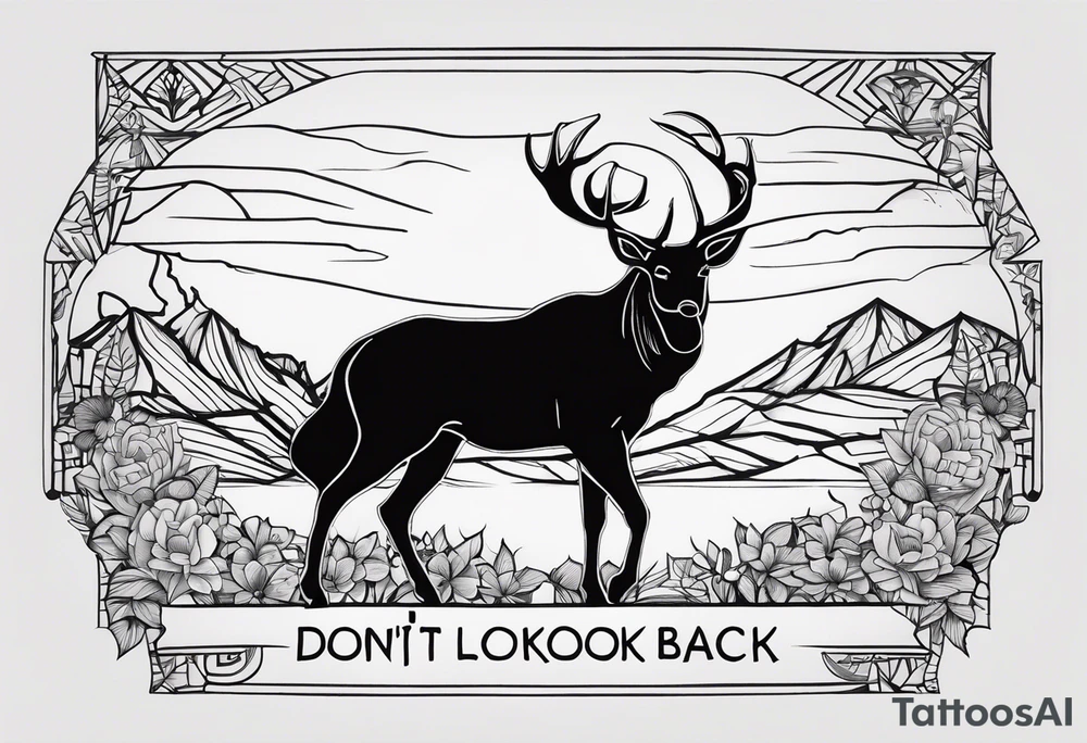 Write the words “Don’t look back” tattoo idea