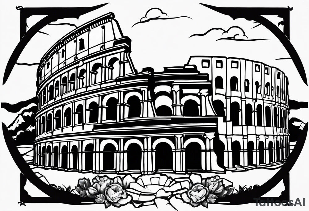 Roman coliseum tattoo idea