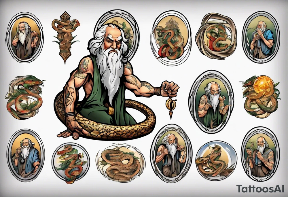 Moses with snake tattoo idea