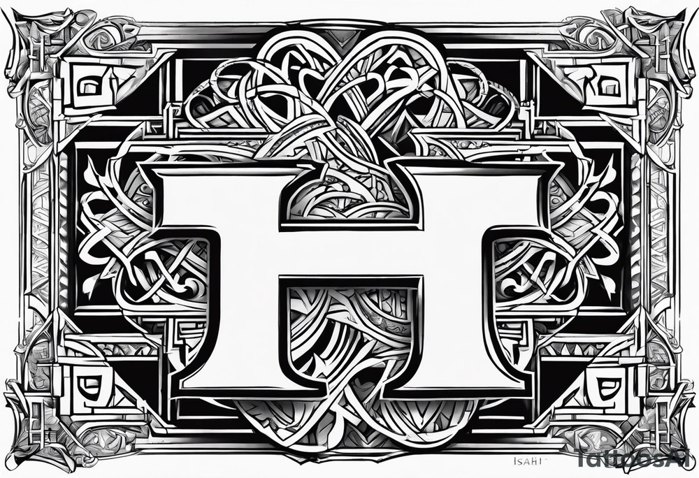 Isiah 41-10 written with a cross below it tattoo idea