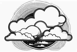 Head in the clouds tattoo idea