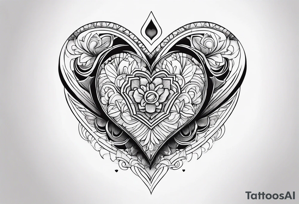 a small heart and at the end of the heart it should say 1966 tattoo idea