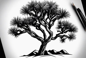 Tall Joshua trees tattoo idea