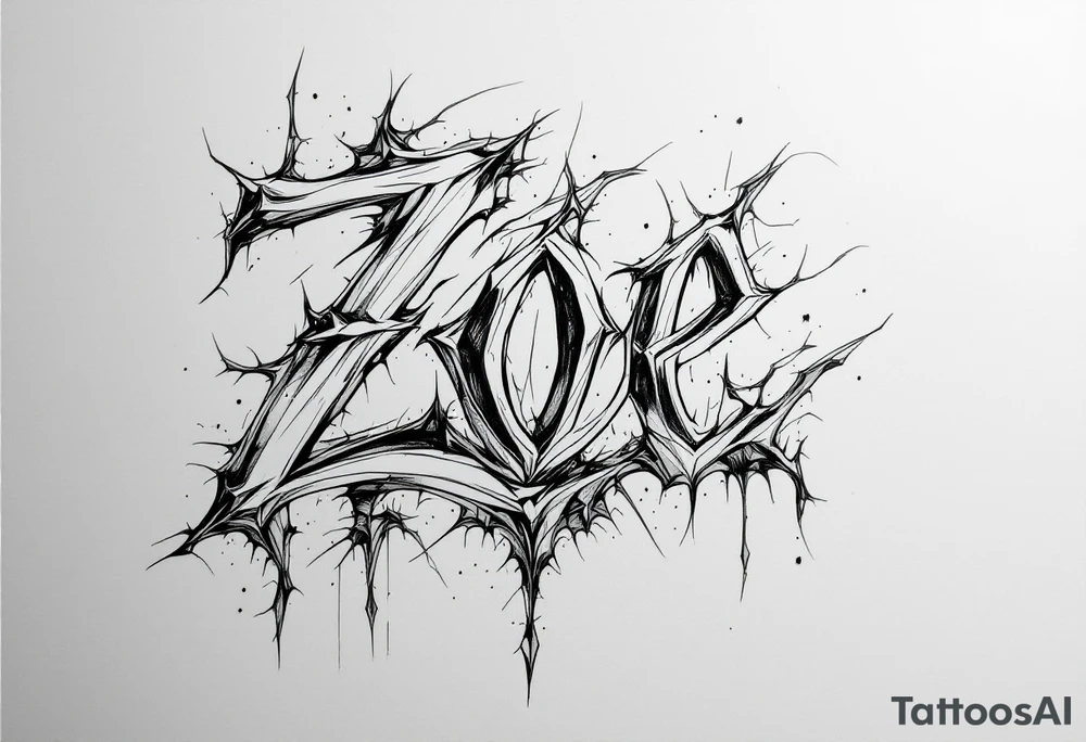 About zoe name tattoo idea