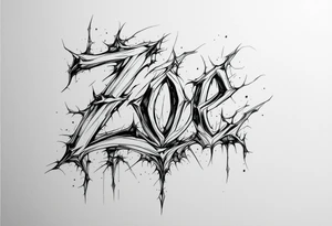 About zoe name tattoo idea