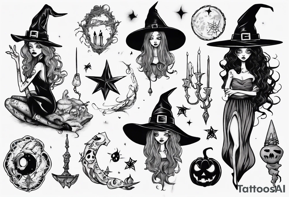 witch tattoo idea