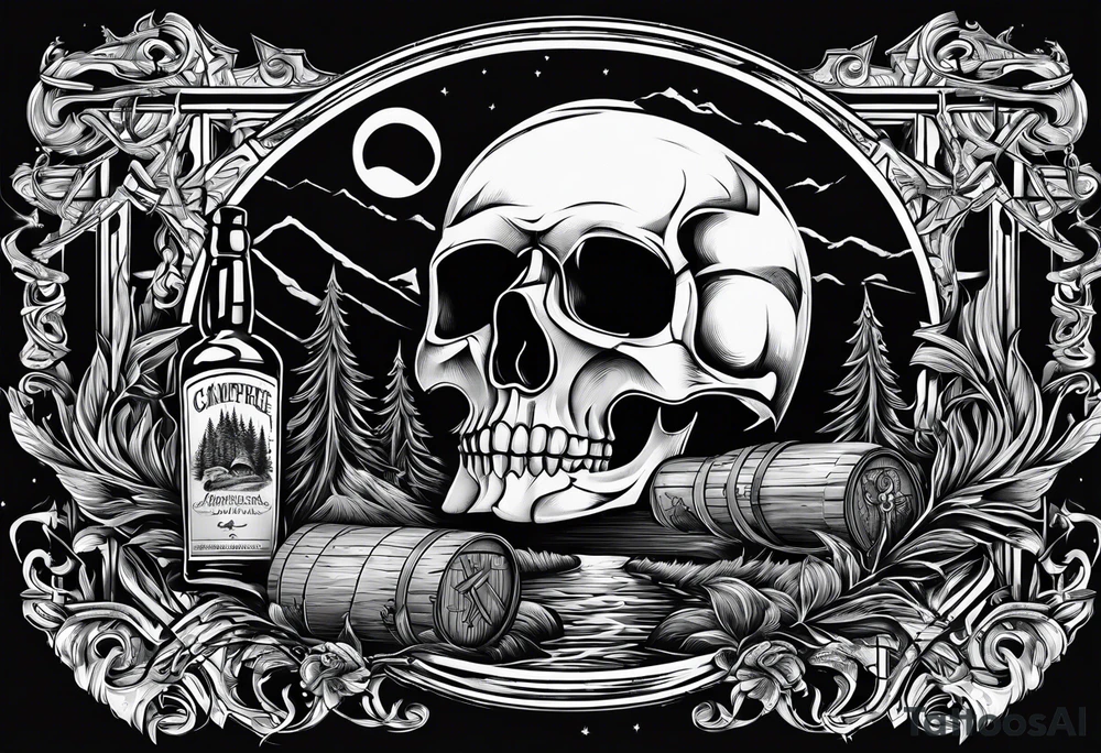 cross, campfire, golf , whiskey glass, cabin tattoo idea cross, campfire, golf , whiskey glass, cabin tattoo idea