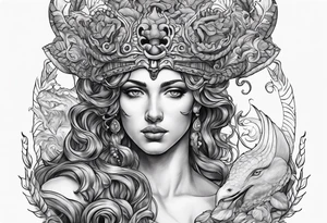 perseus holding medusas head tattoo idea