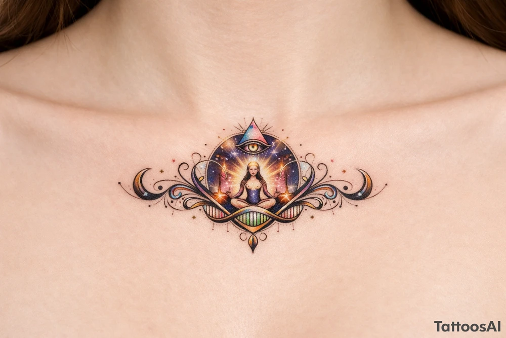 dna comciousness higher self awakening under boob tattoo tattoo idea