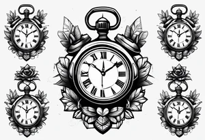 Grenade and clock tattoo idea
