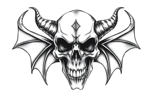 skull deamons tattoo idea