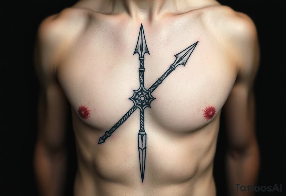 Roman viking spear tattoo idea