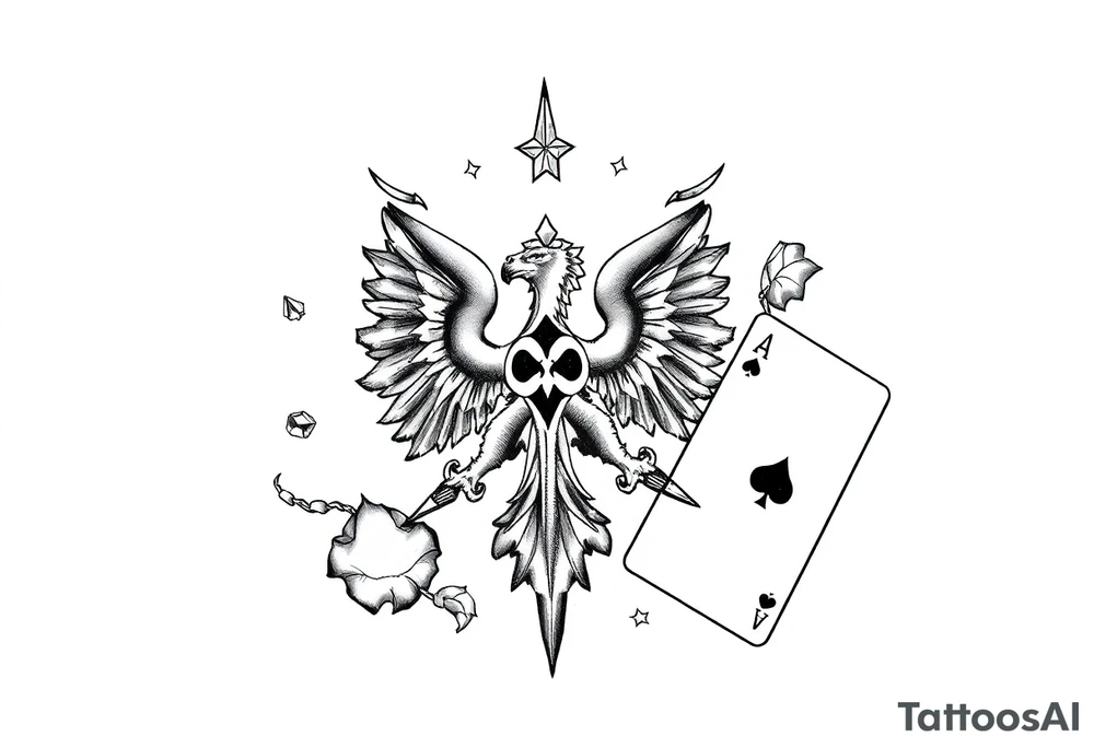 Poland symbol and poker cards Add casino money to it. tattoo idea