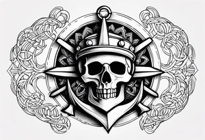 half anchor half helm
simple tattoo idea