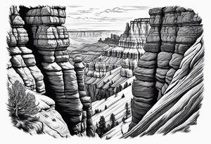 Bryce canyon national park,  man and woman holding hands tattoo idea