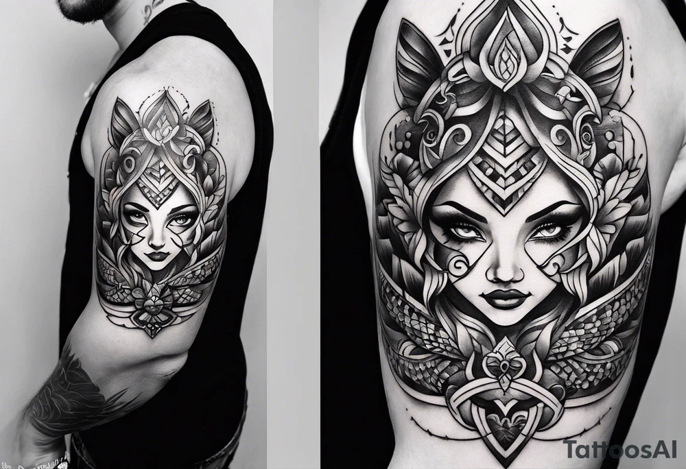 Simple Two-Band Tattoo Design With my kids names (Vedran and Srna) tattoo idea