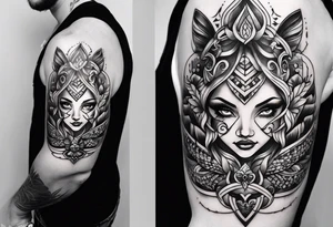 Simple Two-Band Tattoo Design With my kids names (Vedran and Srna) tattoo idea