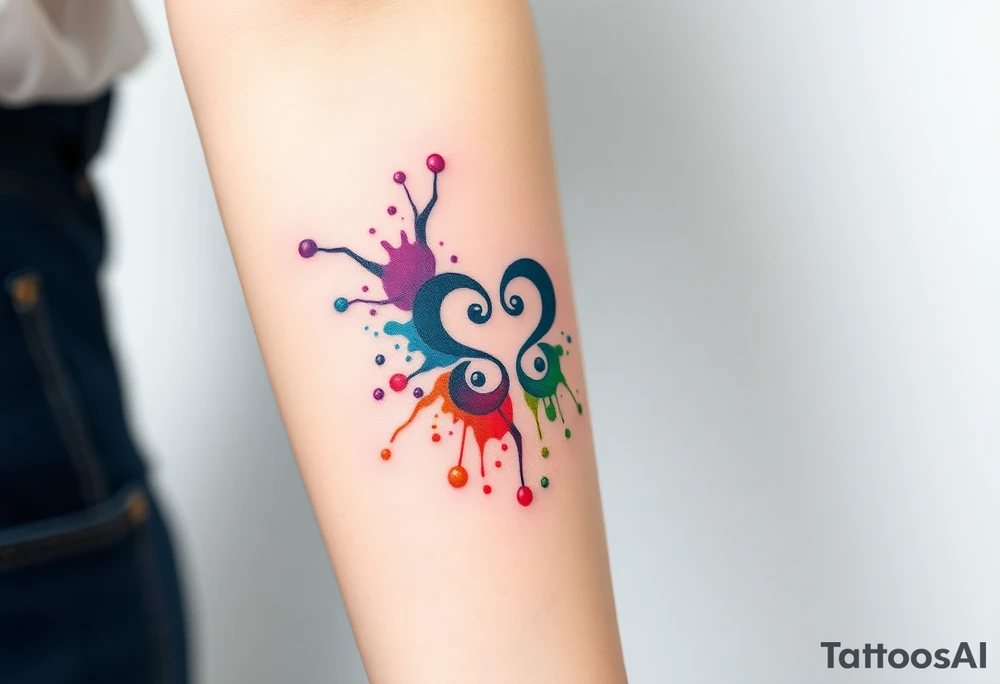 ambigram
Color splash tattoo idea
