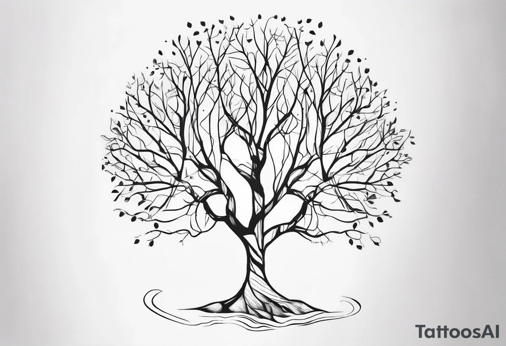 branches tree names dna tattoo idea