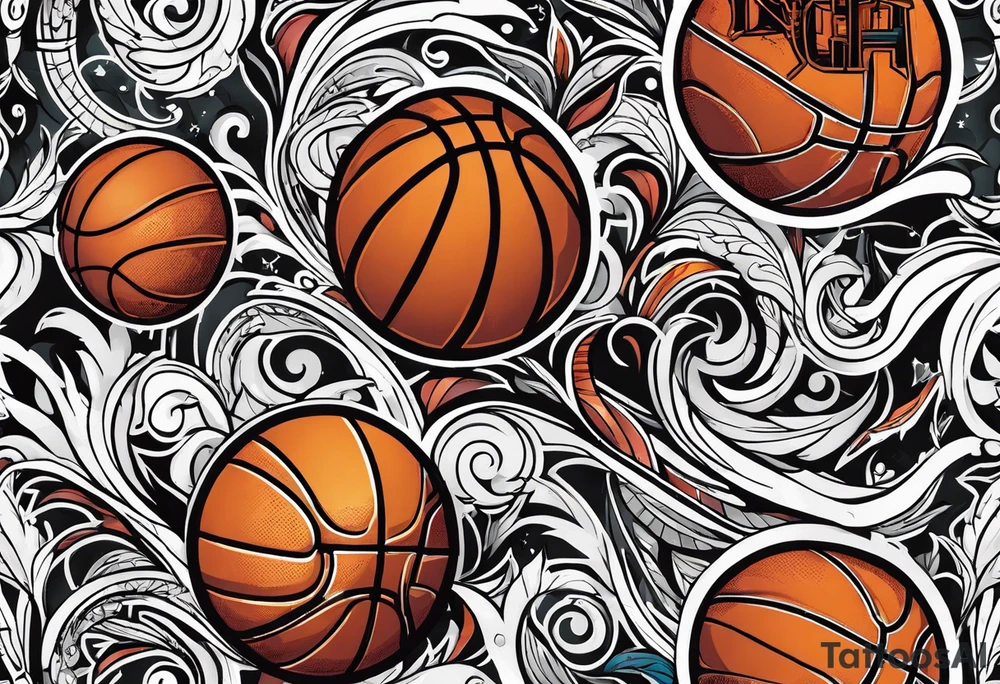 detroit city , basketball with 23 and virgo symbol tattoo idea