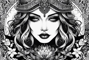 1976 in gothic print tattoo idea