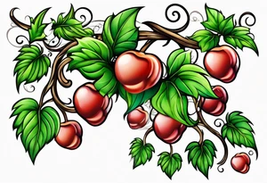 Climbing vines tattoo idea