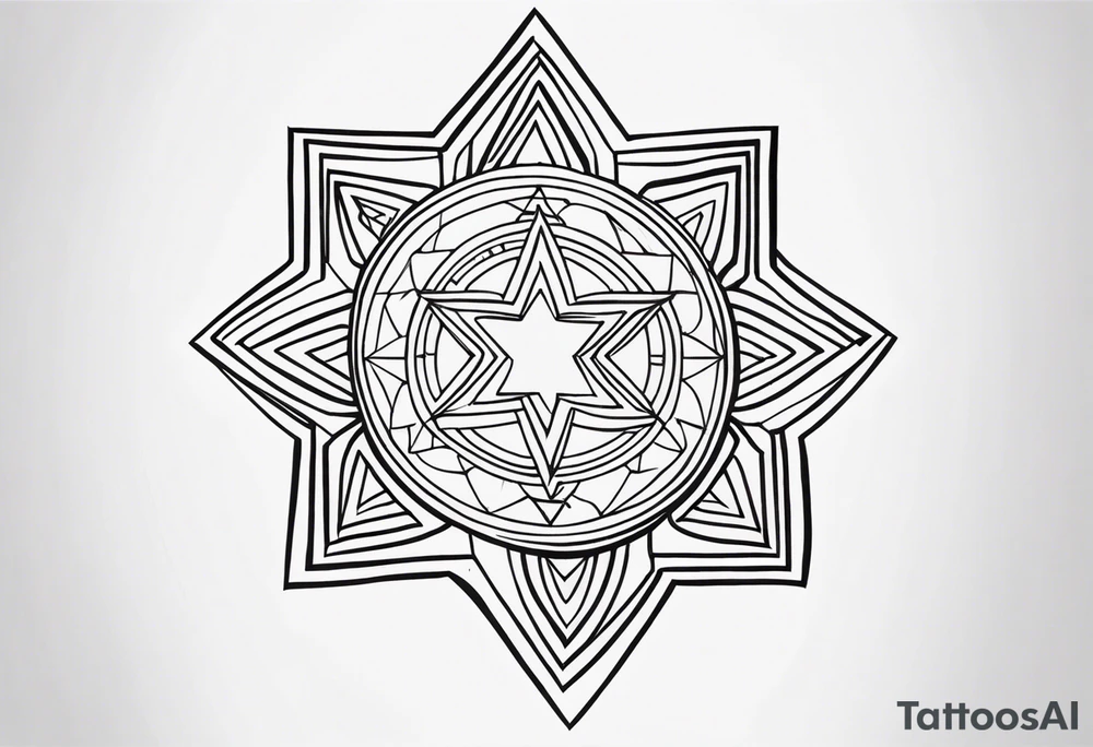 african, cultural, star, symmetrical, chest tattoo tattoo idea