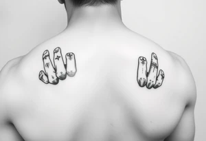 Hoodlum Hooligan across all my fingers on both hands tattoo idea