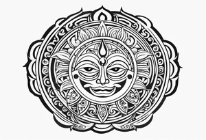 the sun god maori tattoo idea